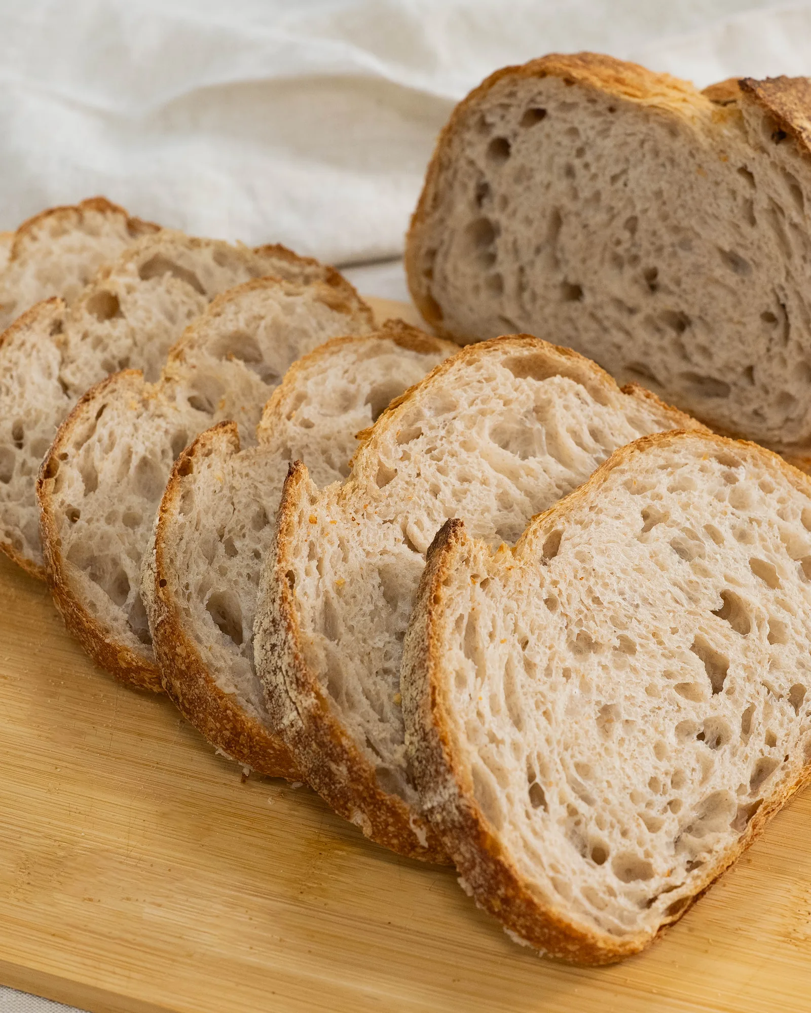 Country sourdough, sliced
