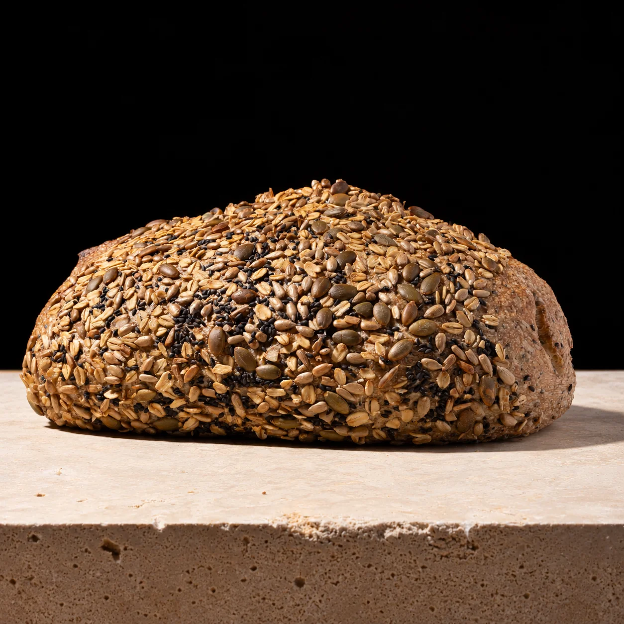 Six seed sourdough, sliced