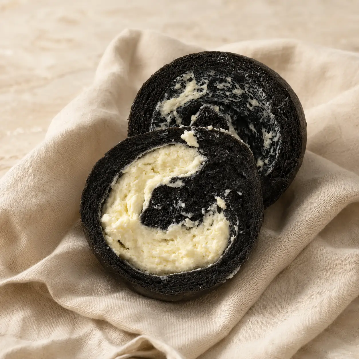 Squid Ink & Cream Cheese — inside